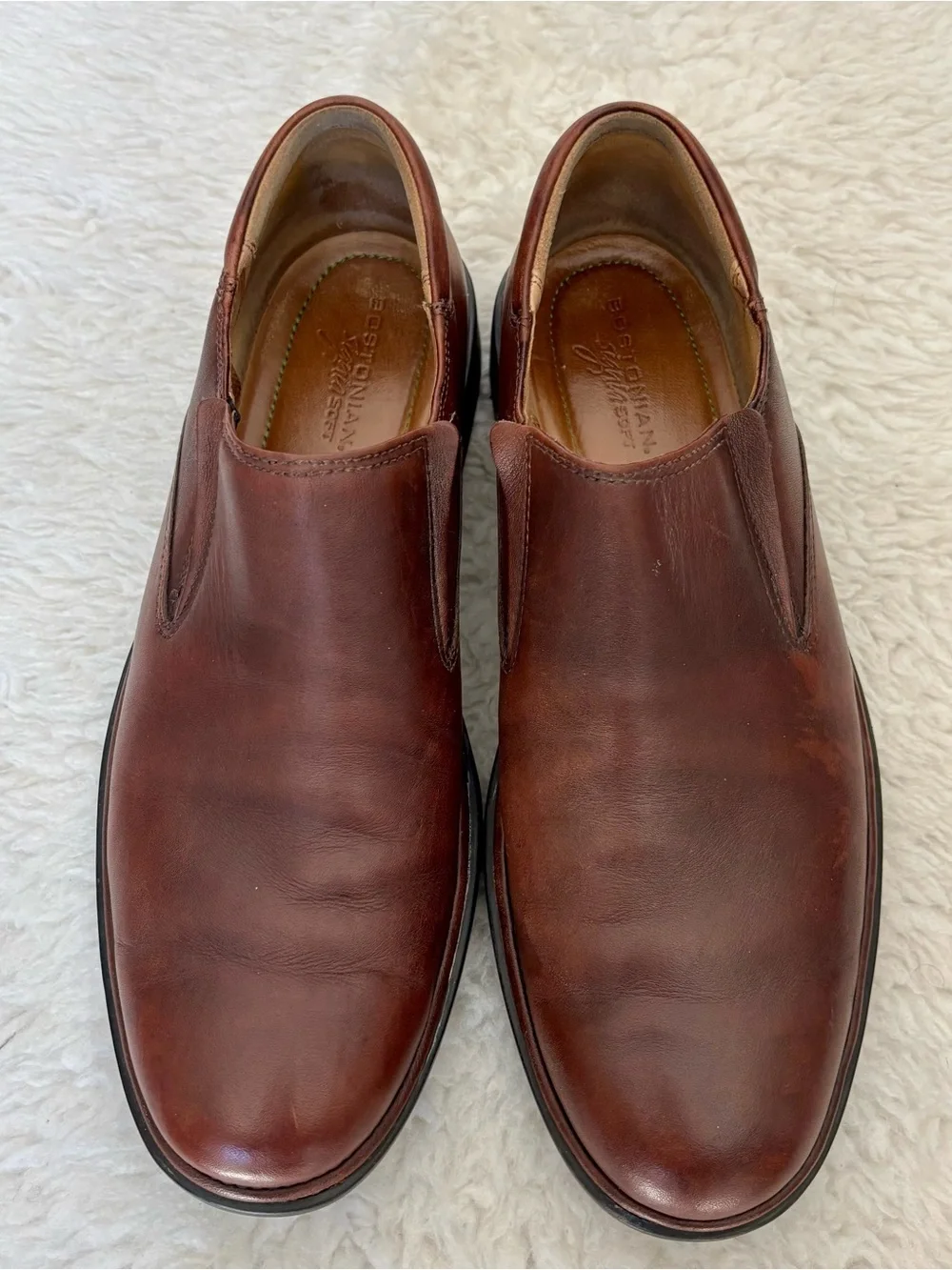Bostonian Signia Men's Brown Leather Slip-On Dress/Casual Shoes size 10.5 M